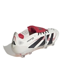 Ghete de fotbal adidas Predator Elite Fold Over Tongue Firm Ground alb negru rosu