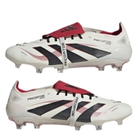 Ghete de fotbal adidas Predator Elite Fold Over Tongue Firm Ground alb negru rosu