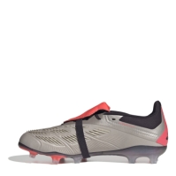 Ghete de fotbal adidas Predator Elite Fold-over Tongue Firm Ground pentru copii argintiu negru