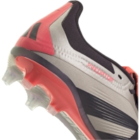 Ghete de fotbal adidas Predator Elite Fold-over Tongue Firm Ground pentru copii argintiu negru