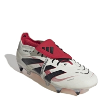 Ghete de fotbal adidas Predator Elite Fold Over Tongue gazon sintetic alb negru rosu