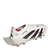 Ghete de fotbal adidas Predator Elite Laceless Artificial Ground alb negru rosu