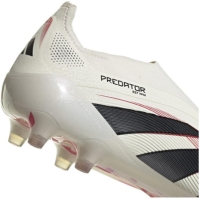 Ghete de fotbal adidas Predator Elite Laceless Artificial Ground alb negru rosu