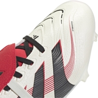 Ghete de fotbal adidas Predator League Fold Over Tongue Firm Ground alb negru rosu