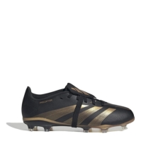 Ghete de fotbal adidas Predator League Fold Over Tongue Firm Ground pentru Copii negru auriu