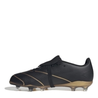 Ghete de fotbal adidas Predator League Fold Over Tongue Firm Ground pentru Copii negru auriu