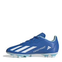 Ghete de fotbal adidas X Crazyfast Club Flexible Firm Ground pentru Copii albastru alb