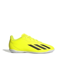 Ghete de fotbal adidas X Crazyfast Club Juniors Indoor galben negru alb