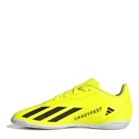 Ghete de fotbal adidas X Crazyfast Club Juniors Indoor galben negru alb