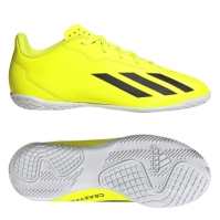 Ghete de fotbal adidas X Crazyfast Club Juniors Indoor galben negru alb