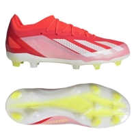 Ghete de fotbal adidas X Crazyfast Elite Firm Ground pentru Copii rosu alb galben