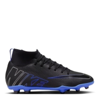 Ghete de fotbal Nike Mercurial Superfly 9 Club Firm Ground pentru copii negru chrome