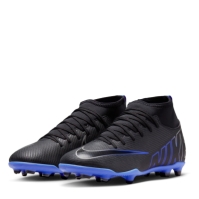 Ghete de fotbal Nike Mercurial Superfly 9 Club Firm Ground pentru copii negru chrome