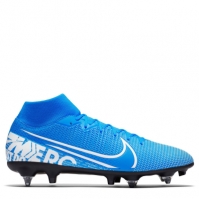 Ghete de fotbal Nike Mercurial Superfly Academy DF SG albastru alb