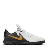 Ghete de fotbal Nike Phantom GX 2 Academy sala pentru copii alb negru auriu