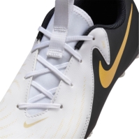 Ghete de fotbal Nike Phantom GX II Academy Firm Ground pentru copii alb negru auriu