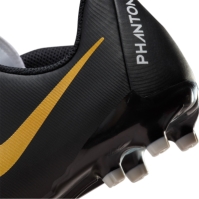 Ghete de fotbal Nike Phantom GX II Academy Firm Ground pentru copii alb negru auriu