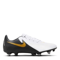 Ghete de fotbal Nike Phantom GX II Academy gazon sintetic alb negru auriu