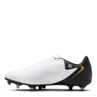 Ghete de fotbal Nike Phantom GX II Academy gazon sintetic alb negru auriu