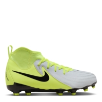 Ghete de fotbal Nike Phantom Luna II Academy Firm Ground pentru copii argintiu galben