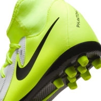 Ghete de fotbal Nike Phantom Luna II Academy Juniors Artificial Ground argintiu galben