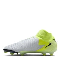 Ghete de fotbal Nike Phantom Luna II Elite Firm Ground argintiu galben