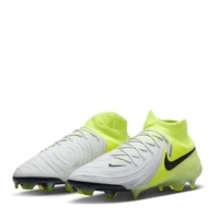 Ghete de fotbal Nike Phantom Luna II Elite Firm Ground argintiu galben