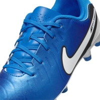 Ghete de fotbal Nike Tiempo Legend 10 Academy Firm Ground pentru copii albastru baltic