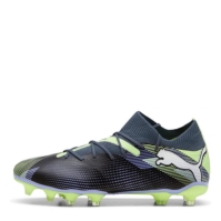 Ghete de fotbal Puma Future 7 Match Firm Ground pentru femei gri alb verde