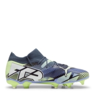 Ghete de fotbal Puma Future 7 Match Firm Ground pentru femei gri alb verde