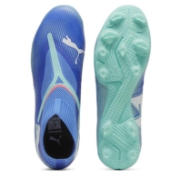 Ghete de fotbal Puma Future 7 Match+ Laceless Firm Ground albastru alb verde