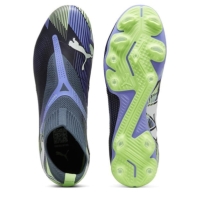 Ghete de fotbal Puma Future 7 Match+ Laceless Firm Ground gri alb verde