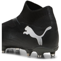 Ghete de fotbal Puma Future 7 Match+ Laceless Firm Ground negru alb