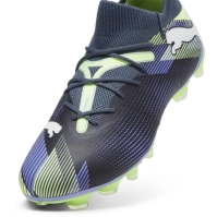 Ghete de fotbal Puma Future 7 Match Rush Firm Ground gri alb verde