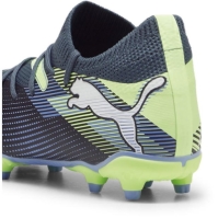 Ghete de fotbal Puma Future 7 Match Rush Firm Ground pentru Copii gri alb verde