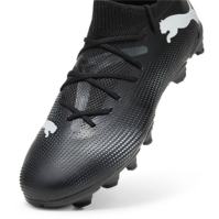 Ghete de fotbal Puma Future 7 Match Rush Firm Ground pentru copii negru alb