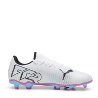 Ghete de fotbal Puma Future 7 Play Firm Ground alb negru roz