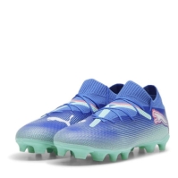 Ghete de fotbal Puma Future 7 Pro Firm Ground albastru alb verde