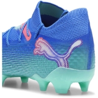 Ghete de fotbal Puma Future 7 Ultimate Firm Ground pentru femei albastru alb verde