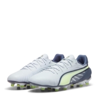 Ghete de fotbal Puma King Match Firm Ground gri galben