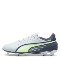 Ghete de fotbal Puma King Match Firm Ground gri galben