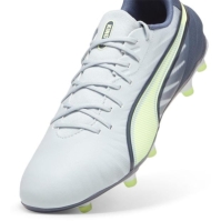 Ghete de fotbal Puma King Match Firm Ground gri galben