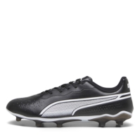 Ghete de fotbal Puma King Match Firm Ground negru alb