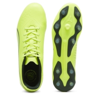 Ghete de fotbal Puma King Match Firm Ground verde lime negru