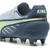 Ghete de fotbal Puma King Match gazon sintetic albastru verde gri