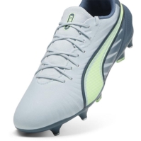 Ghete de fotbal Puma King Match gazon sintetic albastru verde gri