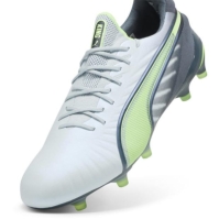 Ghete de fotbal Puma King Ultimate Launch Firm Ground gri galben