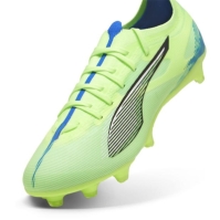 Ghete de fotbal Puma Ultra Match Firm Ground verde alb albastru