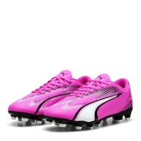 Ghete de fotbal Puma Ultra Play Firm Ground roz alb negru