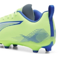 Ghete de fotbal Puma Ultra Play Firm Ground pentru Copii verde alb albastru